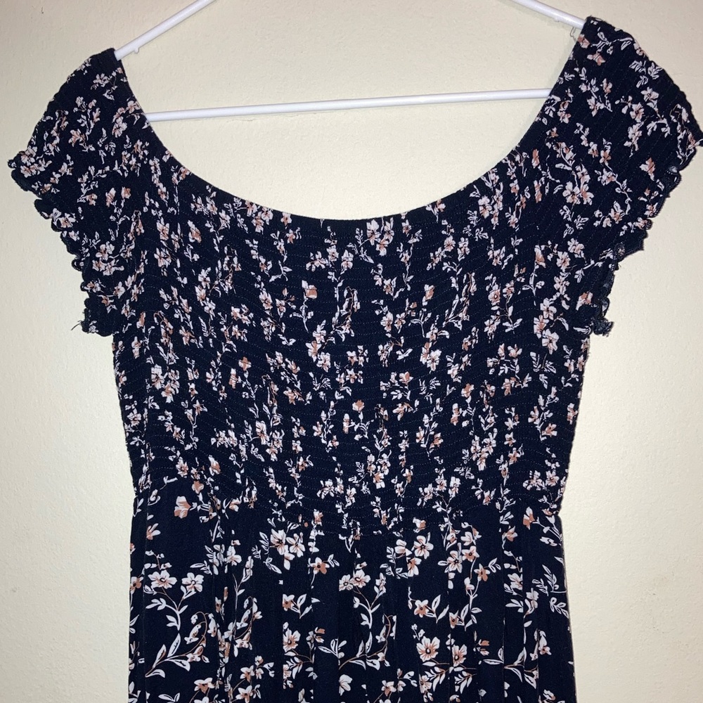 SHEIN Black Floral Dress
